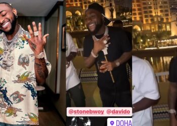 Singer Davido all smiles as he chills with FIFA official Bernard, others in Qatar (Video)