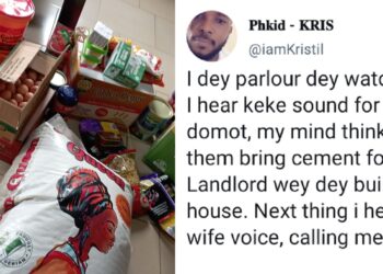 “I was moved to tears” – Nigerian man writes as he shows off food items his wife bought for Christmas with her savings