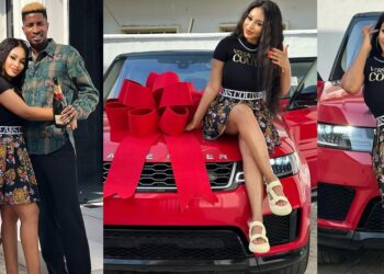 Actress, Yetunde Barnabas gets Range Rover as ‘push gift’ from footballer husband