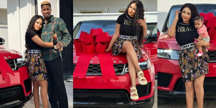 Actress, Yetunde Barnabas gets Range Rover as ‘push gift’ from footballer husband
