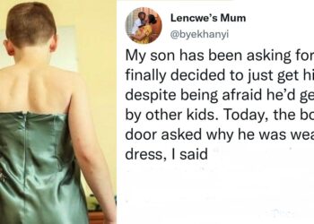 Mother causes a stir as she reveals she bought her son female dresses after he requested for them
