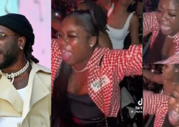 “Na she sabi wetin her eyes don see” – Reactions as lady weeps profusely while singing Burna Boy’s ‘Last Last’ at his concert (Video)
