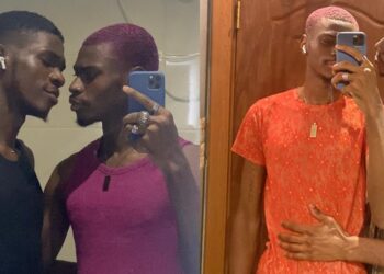 “In love” – Nigerian gay journalist, Chisom happily flaunts his partner (Photos)