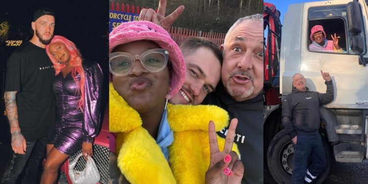 Adorable moment DJ Cuppy met fiancé, Ryan Taylor’s dad for the first time