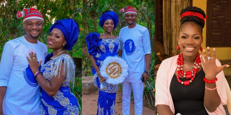 “Husband full Facebook, try dey reply your DMS” – New bride advises women as she marries man she met on Facebook