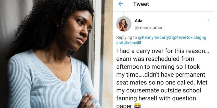 “I had no one to call me” – Nigerian lady shares how she missed her exam and failed the course.
