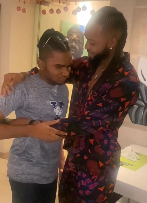 “He’s all grown” – Fans respond to heartwarming moment singer, Flavour reunites with his adopted son (Video) 3 fehty7