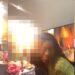 Lady’s wig catches fire while dancing with her birthday cake (video)