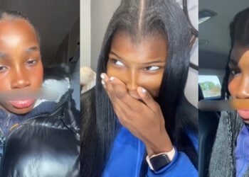 Lady shows off her before and after forehead surgery transformation (video)