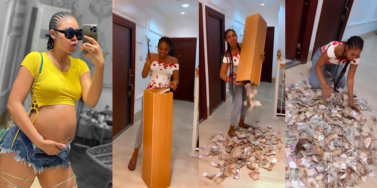 I planned to open it after giving birth to my first child – Jane Mena reveals as she shows off money she saved in two years (video)