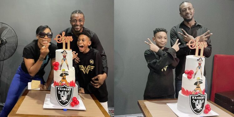 Kaffy and ex-husband, Joseph Ameh reunite for their son’s birthday.