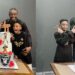 Kaffy and ex-husband, Joseph Ameh reunite for their son’s birthday.