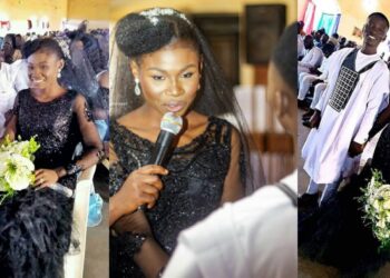 Nigerian bride rocks black dress for her wedding (photos)