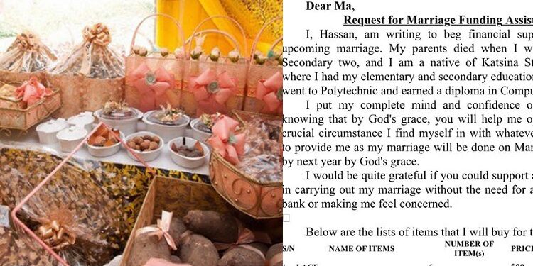 Netizens react as Nigerian man solicits funds for his upcoming wedding.