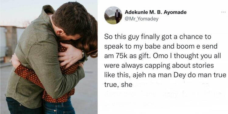 “I’m proud of her” – Nigerian man celebrates his girlfriend who returned N75,000 a male admirer sent her
