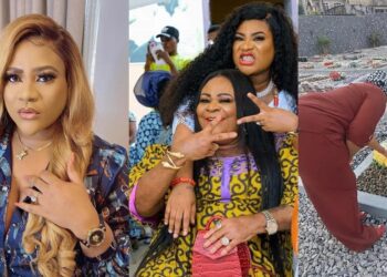 “I told her about my latest achievements” – Actress Nkechi Blessing emotional as she visits late mum’s grave