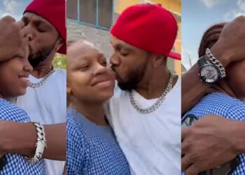 Heartwarming moment actor, Charles Okocha showed up at daughter’s school unannounced because he misses her (Video)