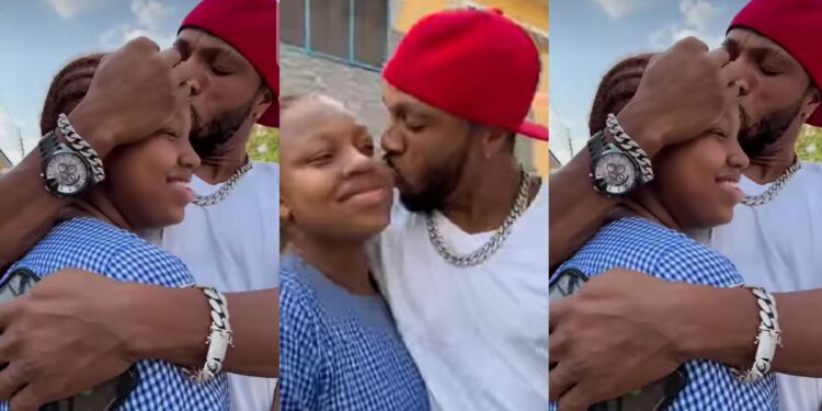 Heartwarming moment actor, Charles Okocha showed up at daughter’s school unannounced because he misses her (Video)