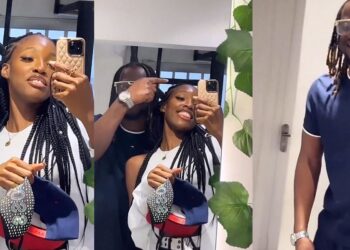 “Coconut head” – Singer Paul Okoye teases lover, Ifeoma in new loved-up video, she reacts (Watch)