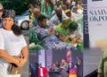 Touching moment Sammie Okposo’s wife, Ozioma broke down in tears at late singer’s farewell praise party (Video)