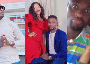 “She’s an overzealous fan” – Actor, Adeniyi Johnson apologizes to his wife, Seyi Edun, over a video with a lady that sparked rumors of an affair (Video)