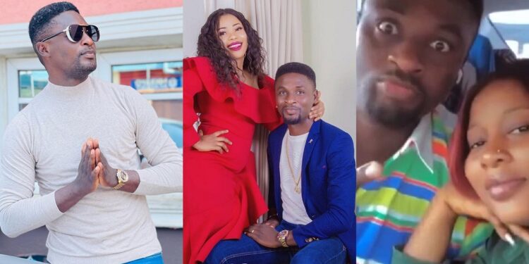 “She’s an overzealous fan” – Actor, Adeniyi Johnson apologizes to his wife, Seyi Edun, over a video with a lady that sparked rumors of an affair (Video)