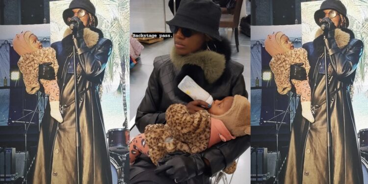 “She’ll have so many great stories to tell” – Singer, Seyi Shay gushes over 7-month-old daughter as she performs with her on stage