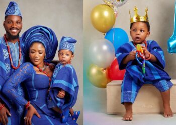 Tobi Bakre reveals his son’s face as he celebrates his first birthday.