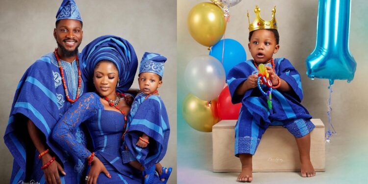 Tobi Bakre reveals his son’s face as he celebrates his first birthday.