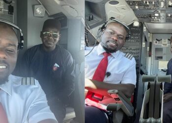 Ex-Army Chief, Buratai excited after being flown by his pilot son (Photos)