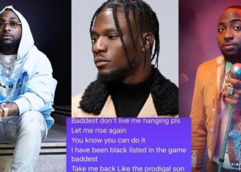 “You hurt me” – Davido reacts after his former signee, Yonda apologised for betraying him