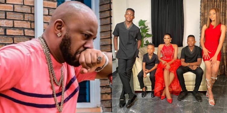 Actor Yul Edochie absent as first wife, May shares family Christmas photos with their kids, he reacts