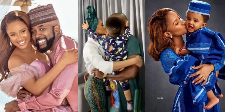 “He’s a preacher of love” – Fans gush over adorable moment Banky W and Adesua’s son conducted a kiss for them (Video)