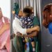 “He’s a preacher of love” – Fans gush over adorable moment Banky W and Adesua’s son conducted a kiss for them (Video)