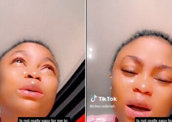 “He was my first love but the relationship was not going anywhere” – Lady breaks down as her first relationship ends after 8 years (Video)