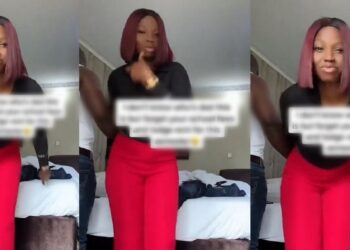 Lady shows off ‘sugar daddy’, tells his children to forget about their school fees (Video)