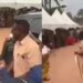 “Be sensitive towards poor people’s feelings” – Outrage as Abia State Governor’s son arrives event with long convoy and police escorts (video)