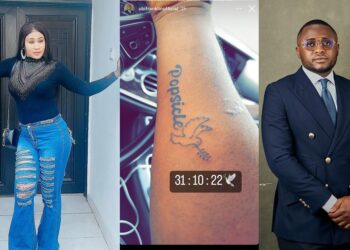 “Just make money and people will worship you” – Actress berates Ubi Franklin for tattooing Davido’s son’s nickname on his hand