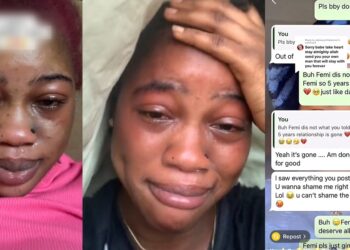 Heartbroken lady cries