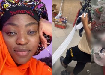 “Go shopping with your man” – Comedienne, Caramel Plug tells ladies after her man spent N815k on her groceries (Video)