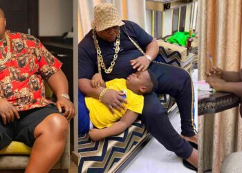 “I got a twin in a son” – Cubana Chief Priest gushes over lookalike son (Video)