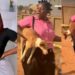 “Imagine carrying village Ekuke” – Actress, Destiny Etiko fidgets as she shoots movie scene with dogs (Video)