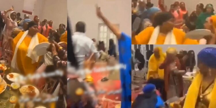Wedding ends in chaos as fight breaks out between two female guests (Video)