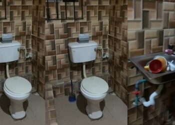 “Kitchen inside toilet keh?” Netizens react to video of a unique self-contained apartment in Ibadan (video)