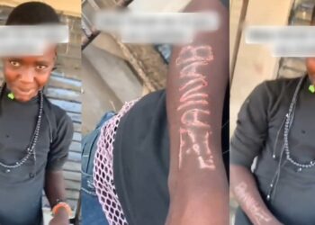 Young pepper seller carves