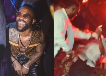 Iyanya explains why he pushed a fan off stage