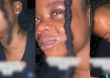 Heartbroken lady weeps profusely over her boyfriend who cheated on her (Video)