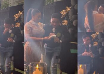 “You did not follow money” – Man breaks down in tears as he praises wife who stood by him when he had nothing (Video)