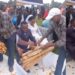 “It’s a bad omen” – Mixed reactions as man gifts bundle of firewood to couple on wedding day (Video)