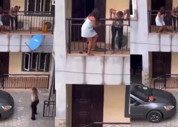 Woman makes a scene after catching husband with side chick in their home (Video)
